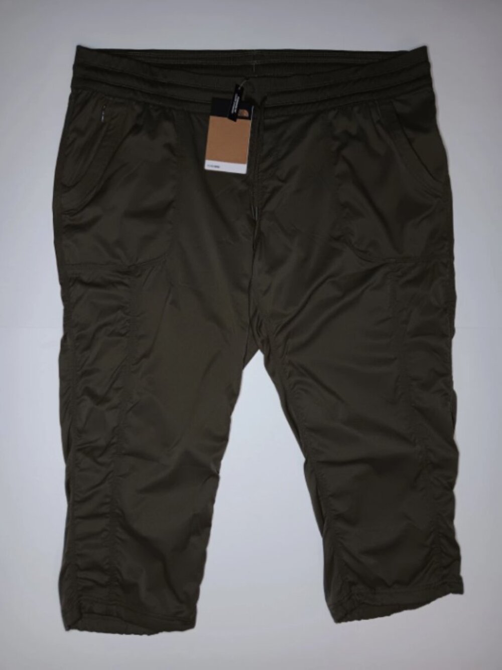North Face Joggers Womens XXXL Aphrodite Capri Pants Stretch Green Zip Pockets